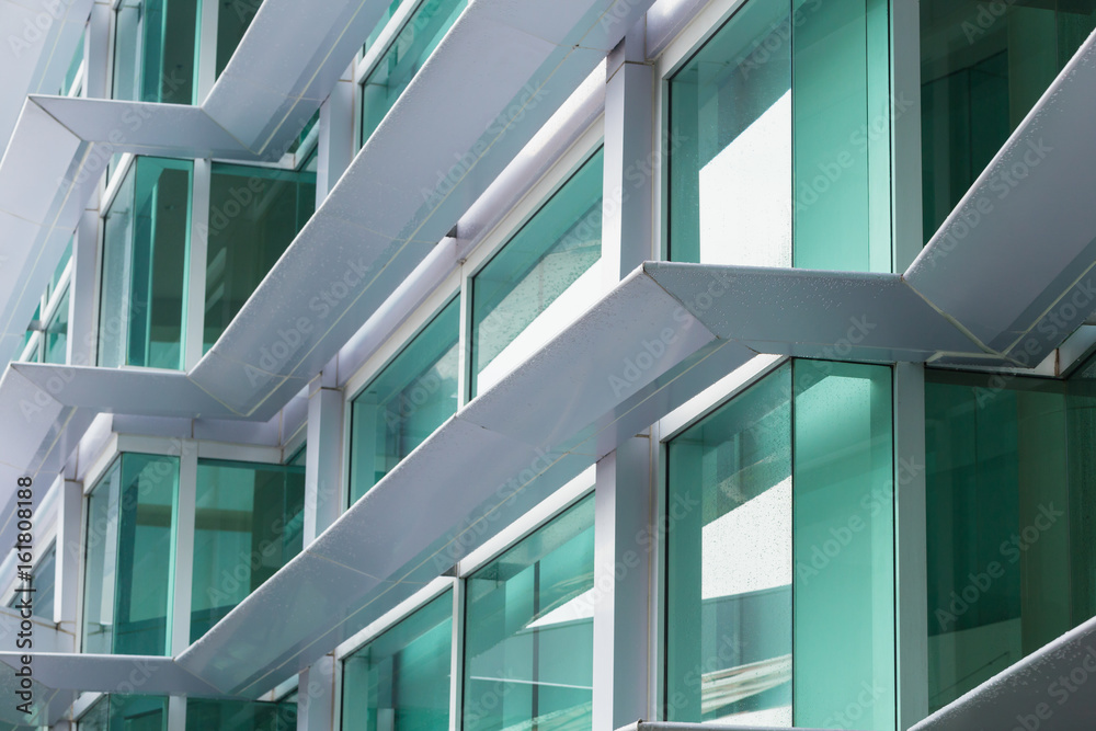 aluminium composite material (ACM) Office building exteriors flammable  cladding. Stock-Foto | Adobe Stock
