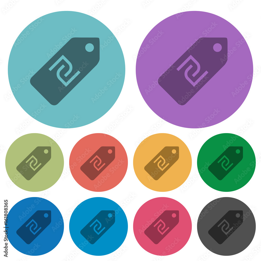 New Shekel price label color darker flat icons New Shekel price label color darker flat icons