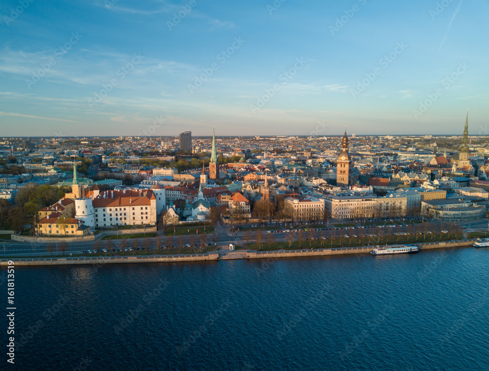 Riga, capital of Latvia. Aerial view.