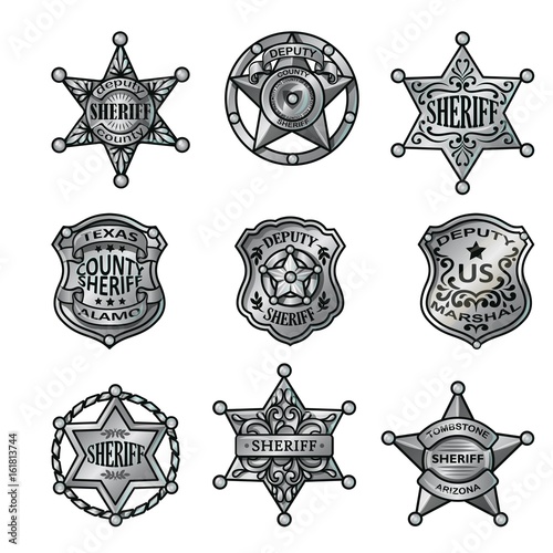 Silver Sheriff Badges Collection
