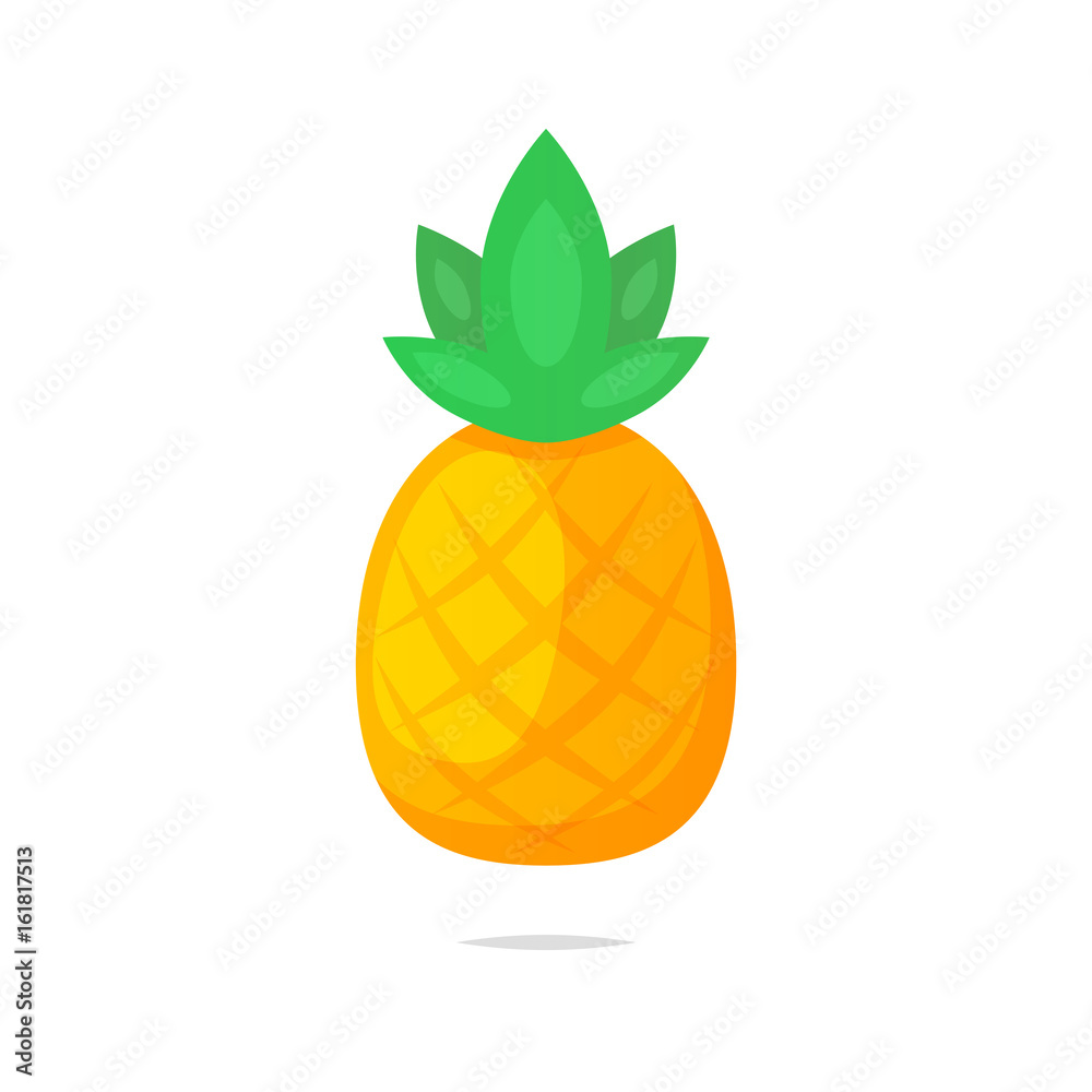 Pineapple vector isolated illustration