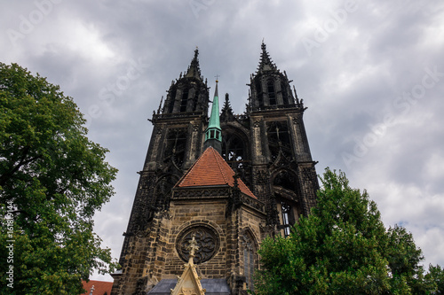 The cathedral against sky in city Meissen, Germany