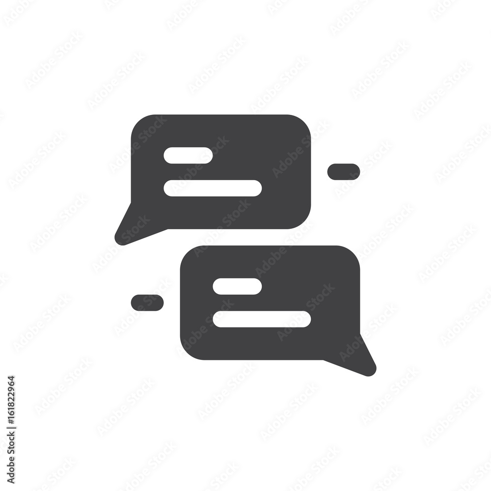 Speech bubbles icon vector, filled flat sign, solid pictogram isolated on white. Chat symbol, logo illustration. Pixel perfect Speech bubbles icon vector, filled flat sign, solid pictogram isolated on white. Chat symbol, logo illustration. Pixel perfect