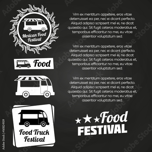 Chalkboard food festival poster design