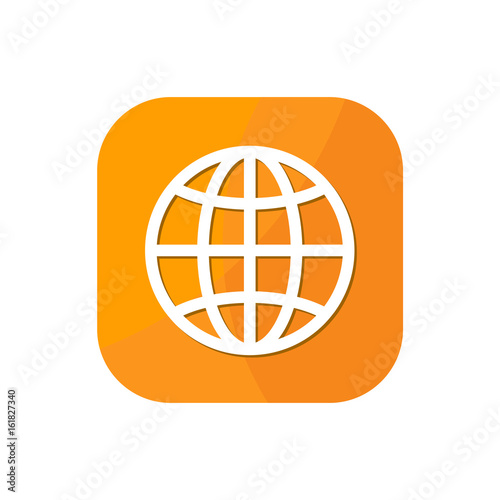 Flat world globe browser App Icon Graphic Resources