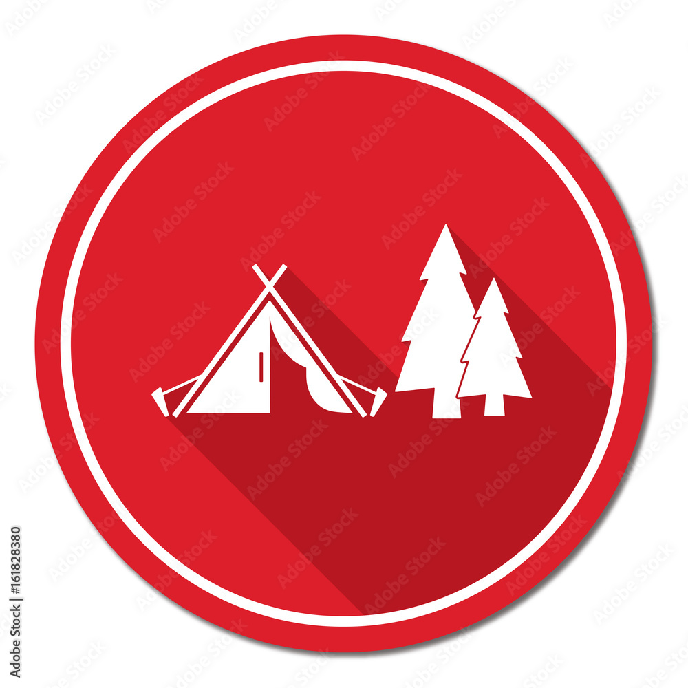 Stylized icon of tourist tent Stylized icon of tourist tent