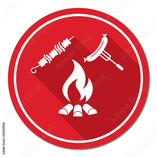 Grilled kebab and sausage icon