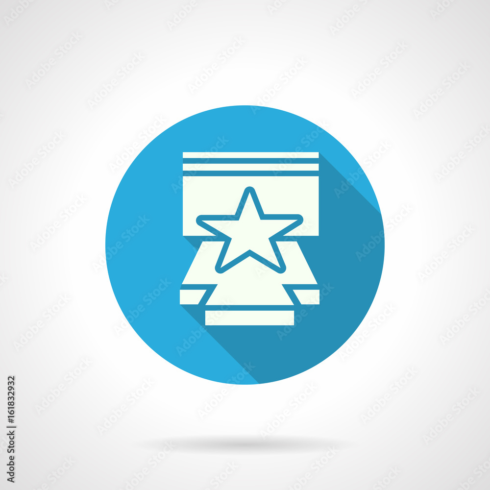 Star performance flat round vector icon Star performance flat round vector icon