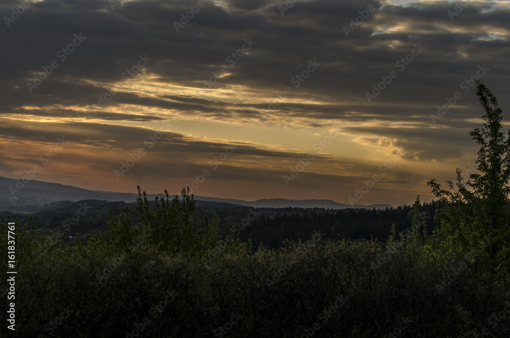 Naklejka premium zachód słońca 
