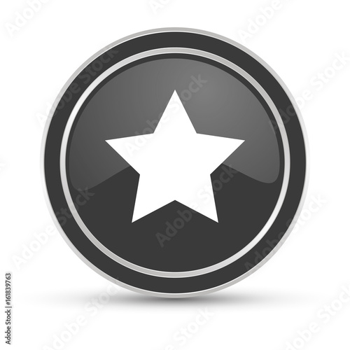 Schwarzer Button - Stern