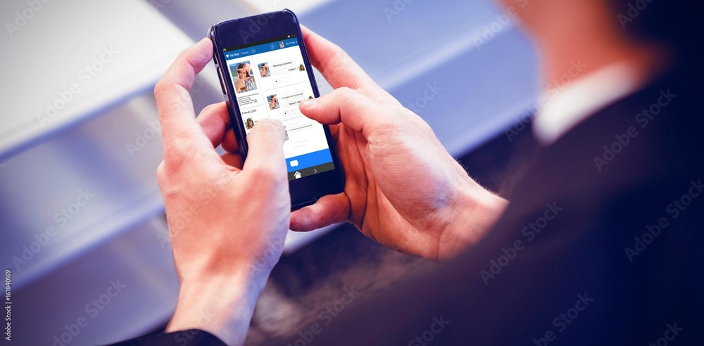 Fotografie Composite 3d image of interface of chat application