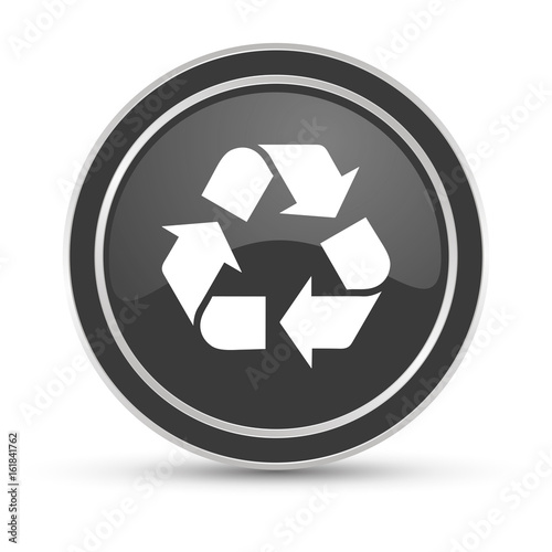 Schwarzer Button - Recycling