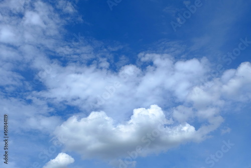 Beautiful White Cloud with Blue Sky Background. © mesamong