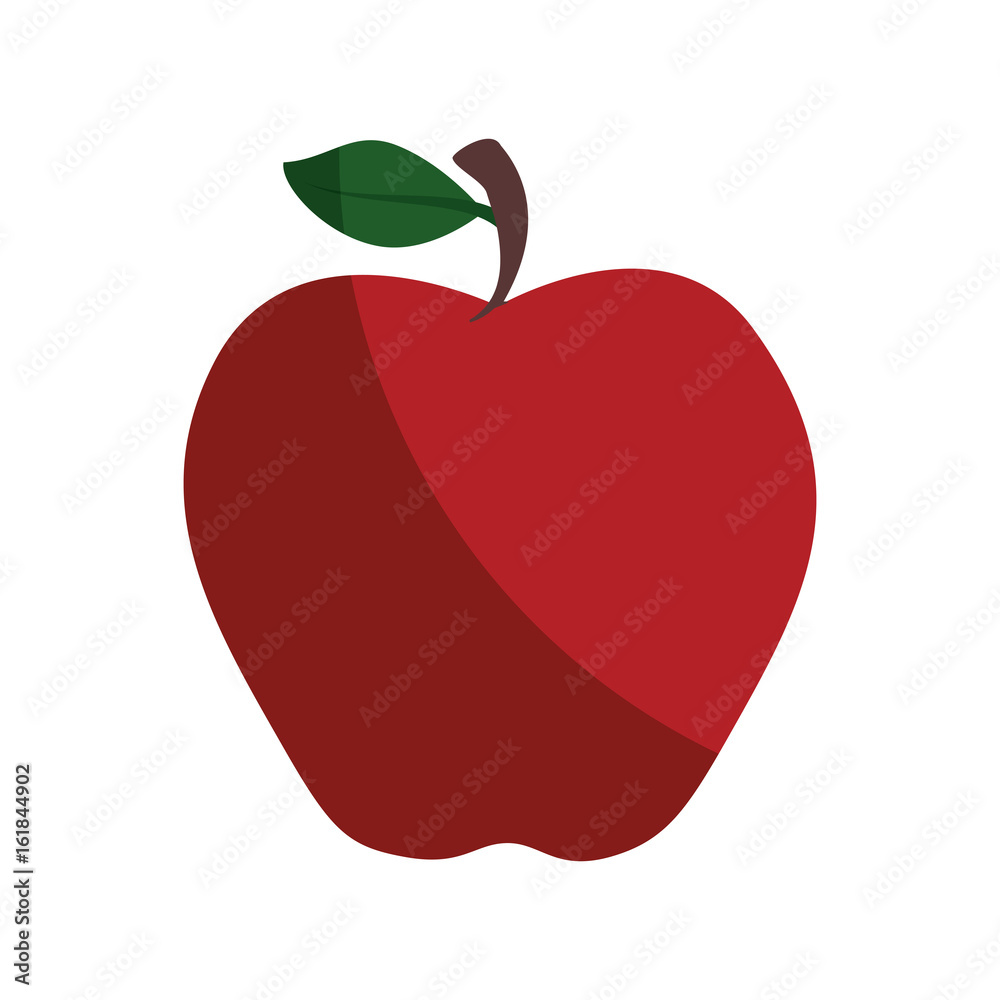 Fototapeta premium Red apple fruit icon vector illustration graphic design