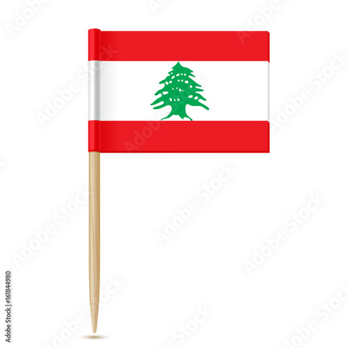 Flag of Lebanon. Flag toothpick