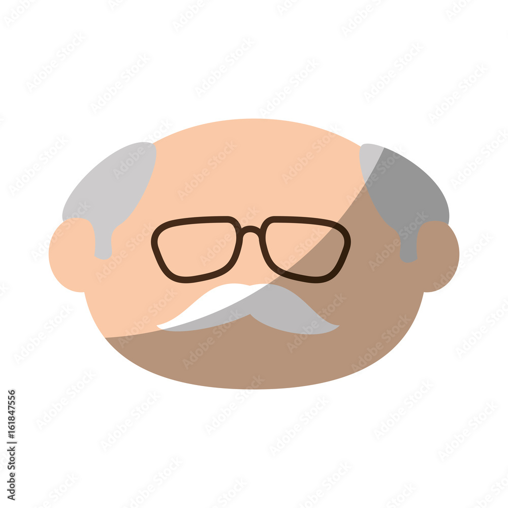 old man face icon vector illustration graphic design