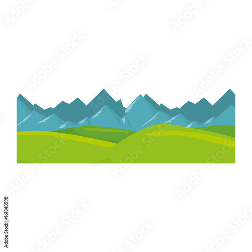 isolated snowy mountains view mountain vector illustration design