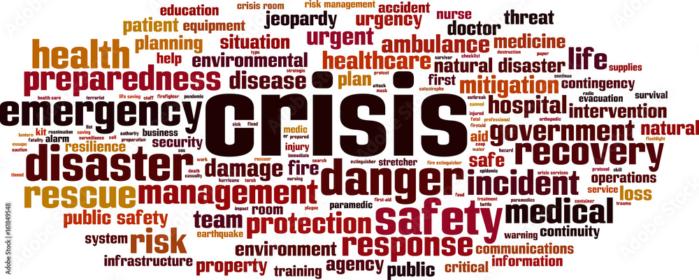 Crisis word cloud