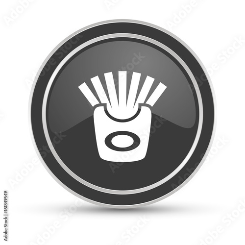 Schwarzer Button - Pommes Frites