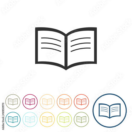 Runde Schaltflächen - Buch - Zeitung - E-Book - Lesen