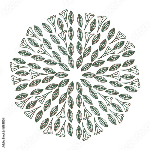 Ornate abstract color mandala element