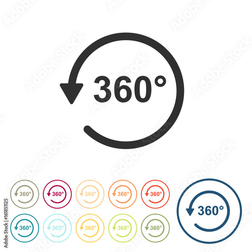 Runde Schaltflächen - 360 Grad - Rundumblick