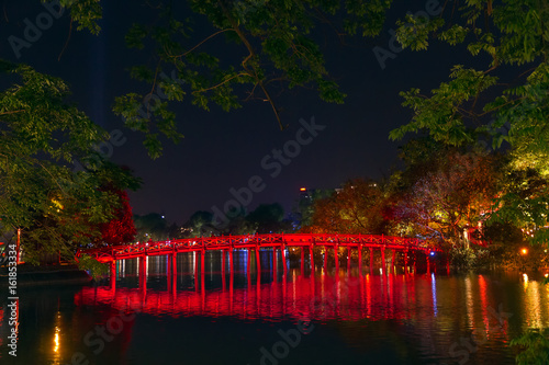 Cau The Huc Bridge in Hanoi