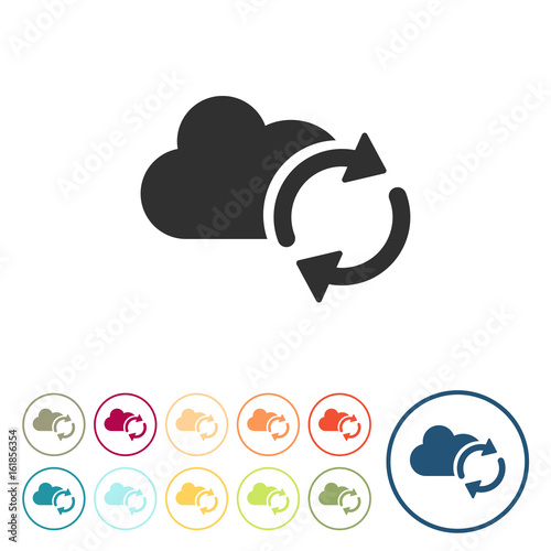 Runde Schaltflächen - Cloud Aktualisierung