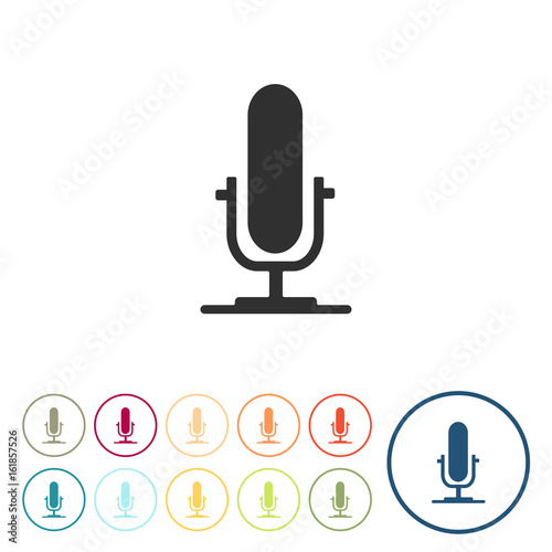 Runde Schaltflächen - Mikrofon - Podcast