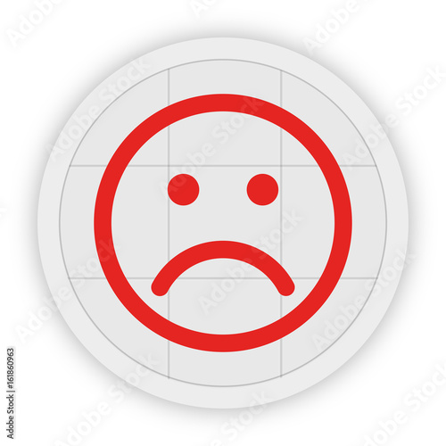 Icon Schaltfläche - Unglücklicher Smiley