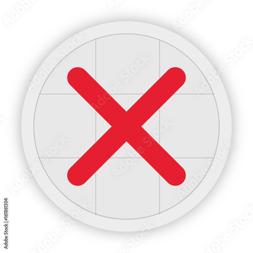 Icon Schaltfläche - Kreuz - Falsch