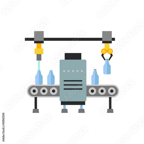 Milk factory vector icon