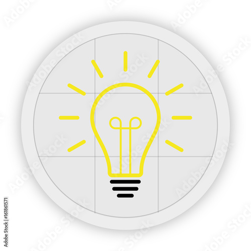 Icon Schaltfläche - Glühbirne - Idee