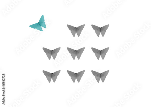 Fotografie Origami butterflies conceptual background