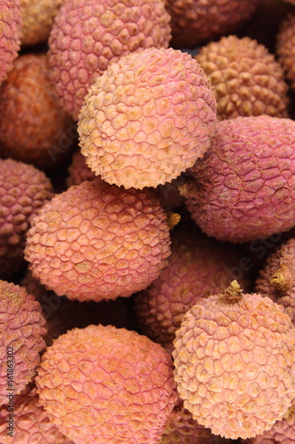 lychee fruits closeup food background texture