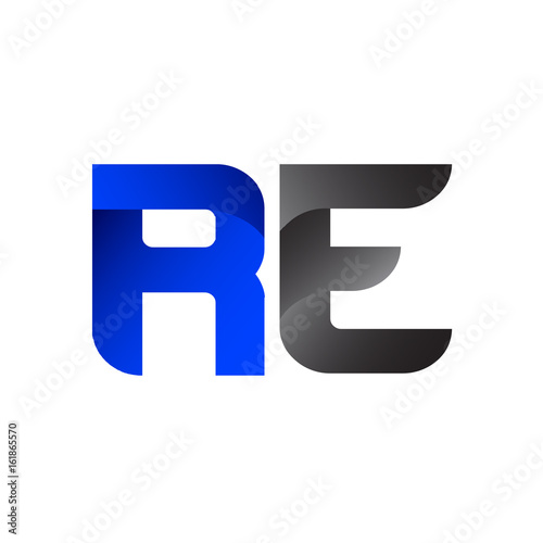Free Download Modern Simple Initial Logo Vector Blue Grey RE - GFXLoad
