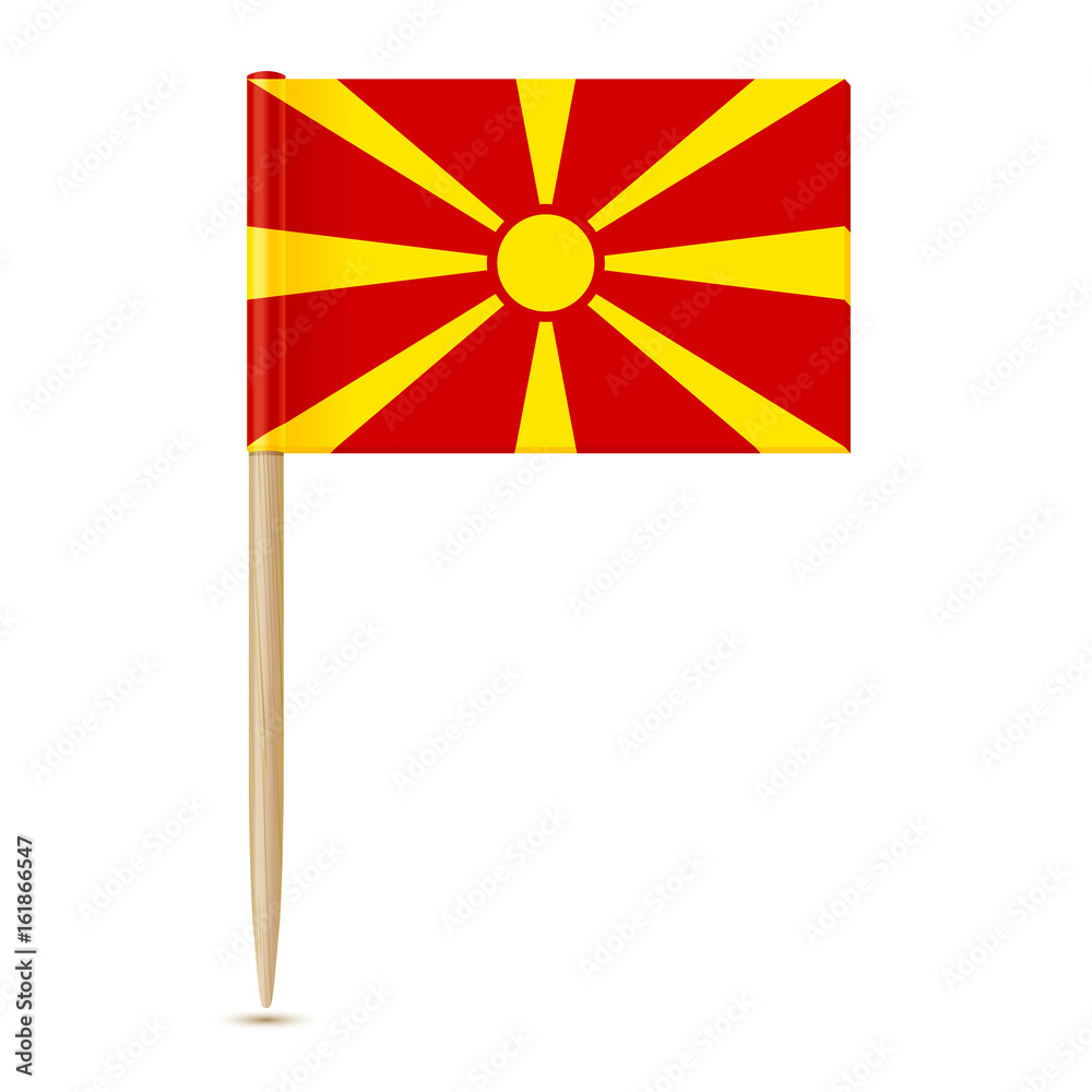 Flag of Macedonia. Flag toothpick 10eps