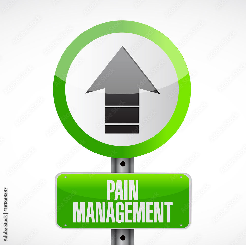 pain management road street sign illustration pain management road street sign illustration