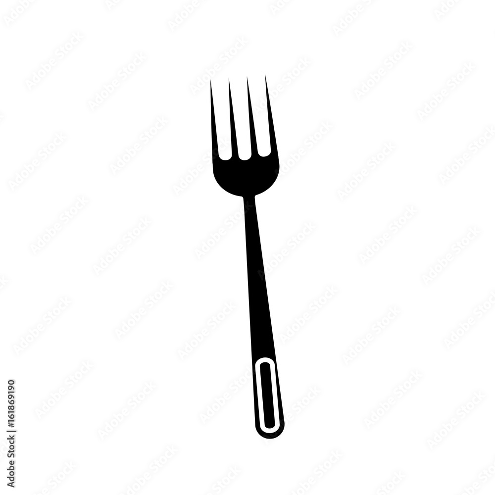 Fototapeta premium fork icon over white background vector illustration