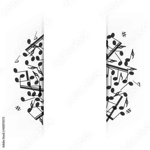 Music banner with shadow