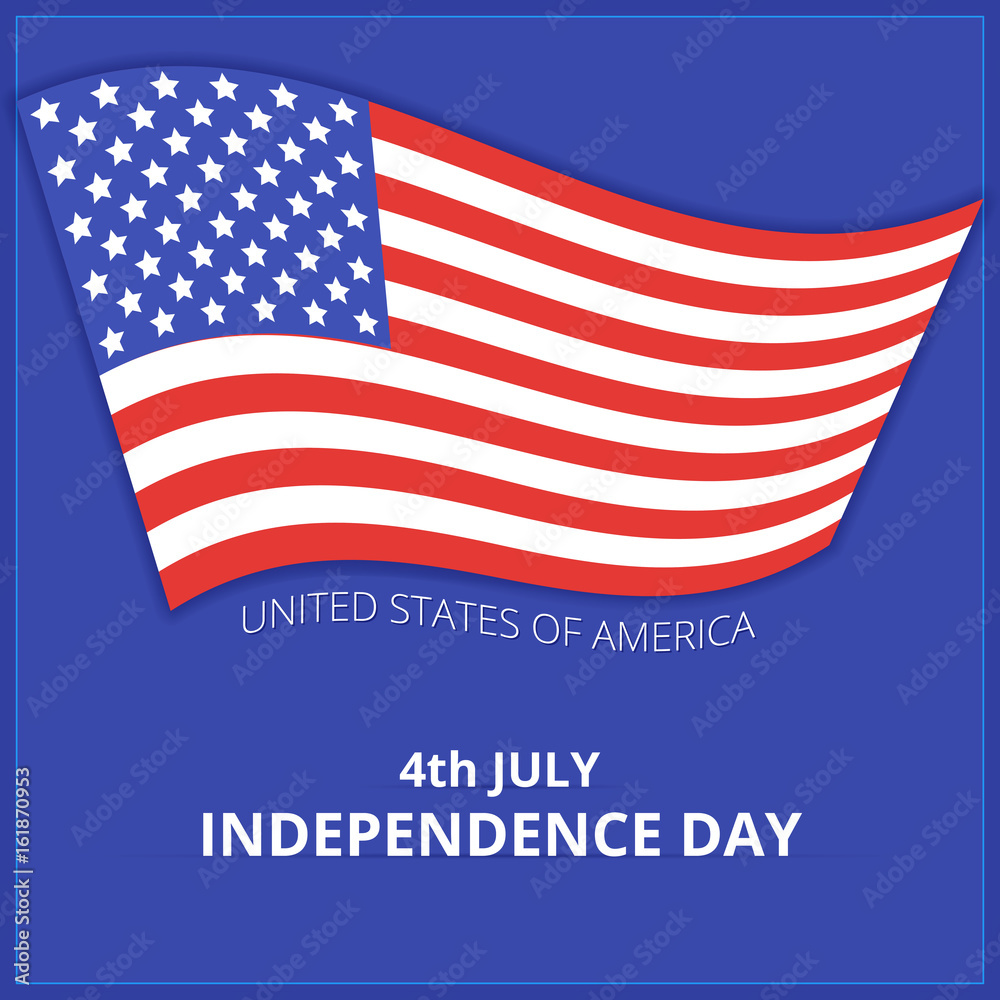 July 4 Independence Day in the United States. Flag of the USA. Vector illustration July 4 Independence Day in the United States. Flag of the USA. Vector illustration