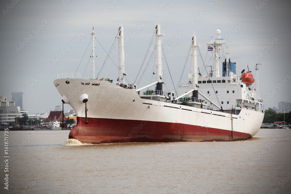 big  large ferry boat or cargo ship