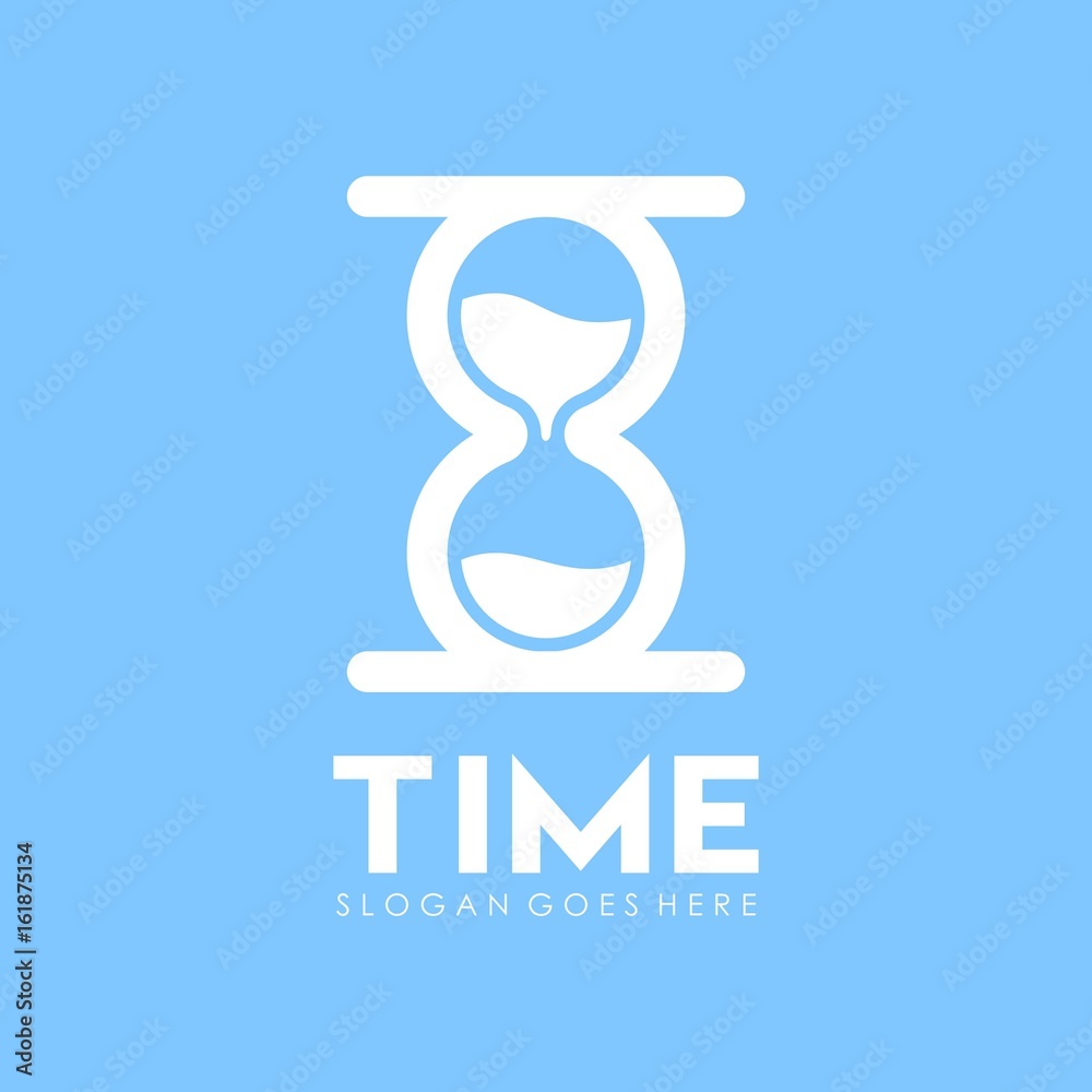 Time and alarm clock logo design vector Time and alarm clock logo design vector