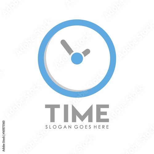 Time and alarm clock logo design vector