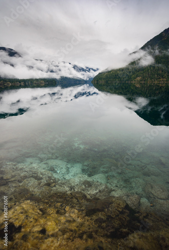 Misty Morning at Lake Crescent at Olympic National Park