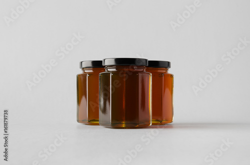 Honey Jar Mock-Up - Three Jars