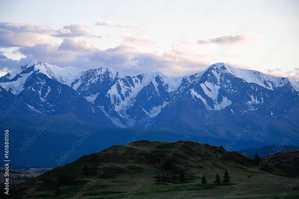 Fototapeta premium point mountain snow cloud