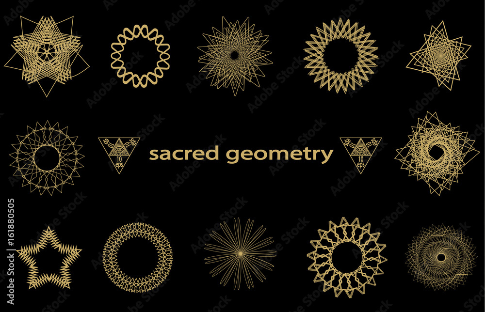 Set sacred geometry elements Set sacred geometry elements