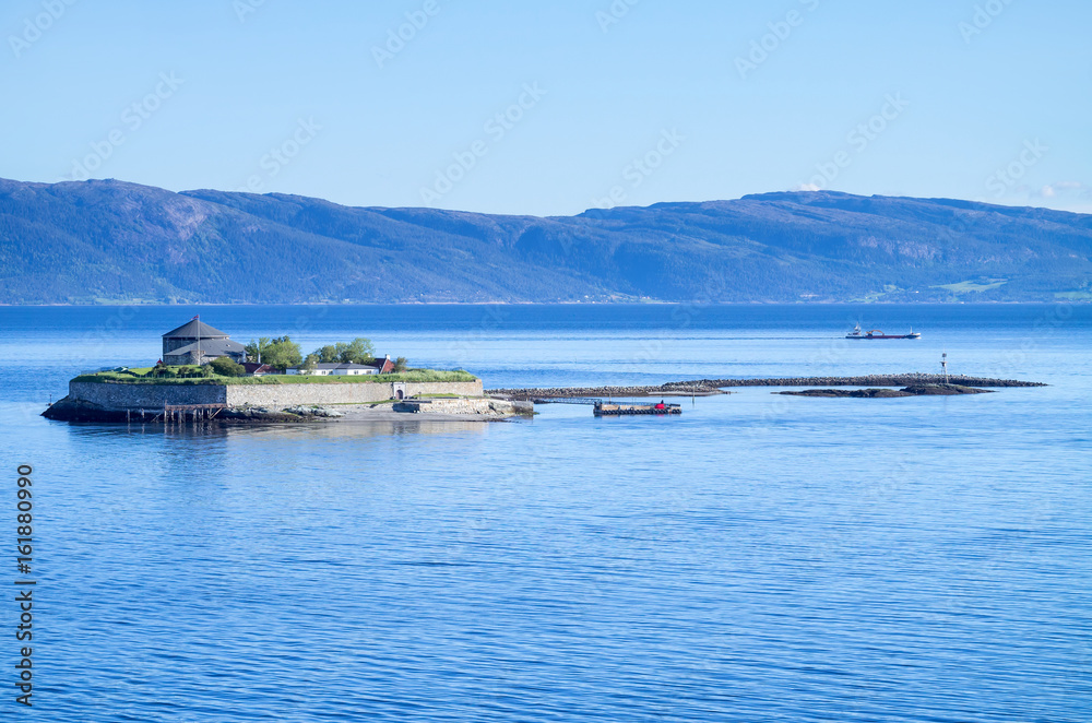 Islet Munkholmen north of Trondheim, Norway. Munkholmen is a popular tourist attraction and recreation site.