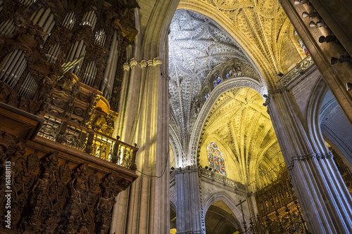interiors of Seville cathedral, Seville, Andalusia, spain